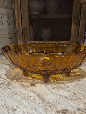 Amber Glass Decorative Bowl - Brand